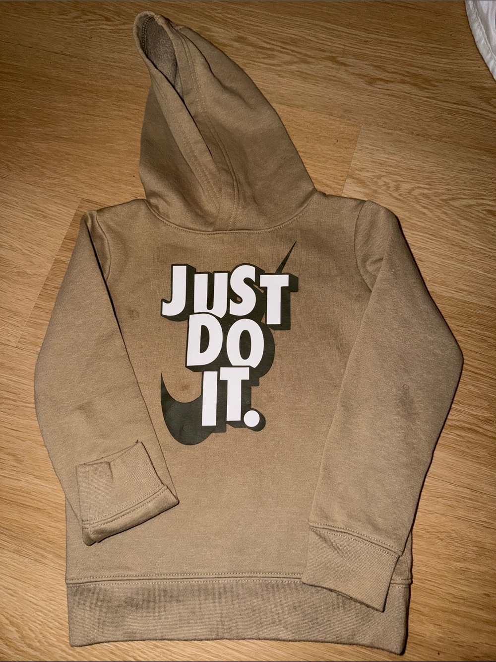 Nike Kids Tan 'Just Do It.' Pullover Hoodie